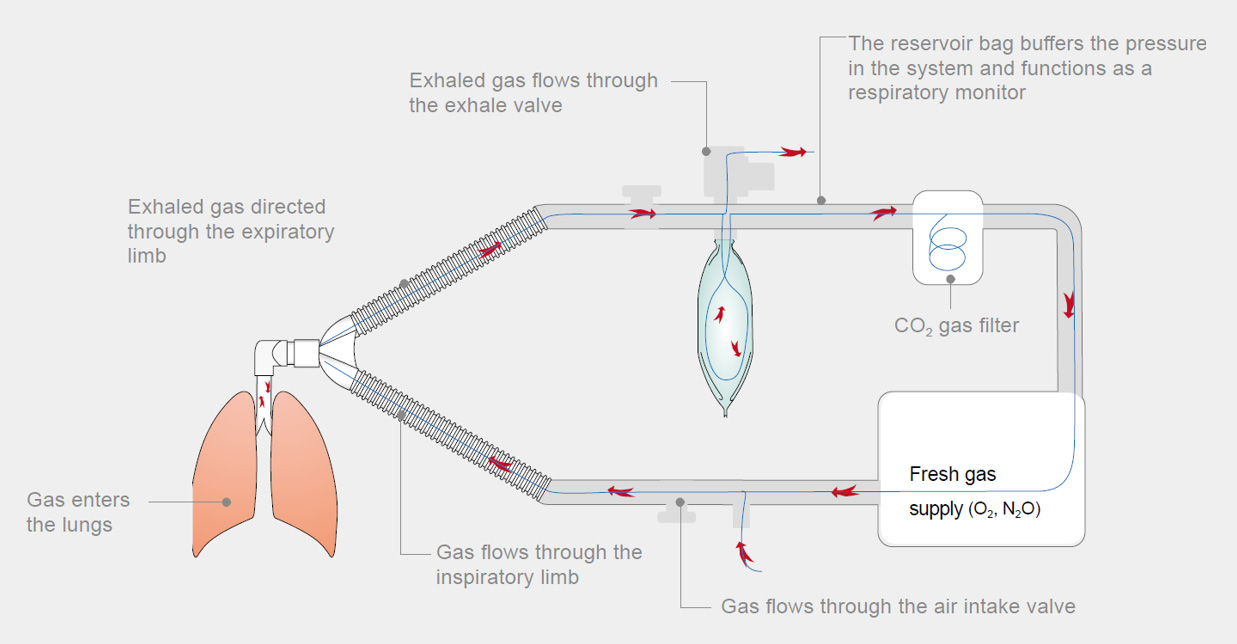 Closed Anesthesia Breathing System